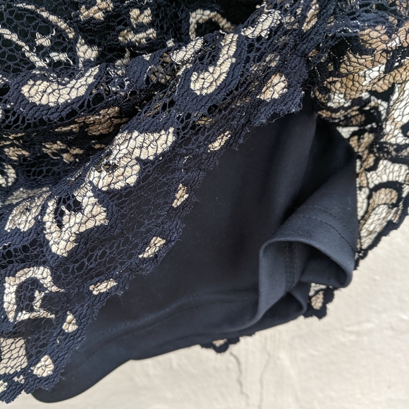 Vintage Gold Accent/Lace Cocktail Dress - Picture 4 of 8